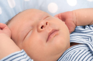 Closeup of Sleeping Newborn Baby